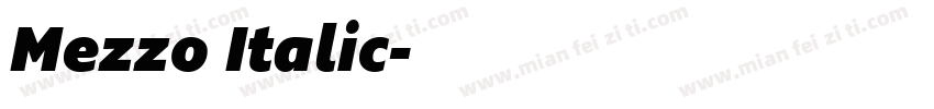 Mezzo Italic字体转换